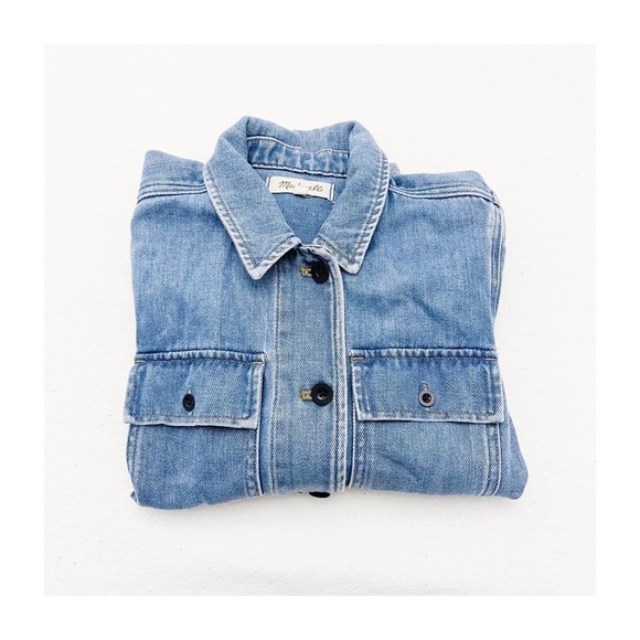 Madewell Chambray Denim Button Down Shirt SZ XS - Picture 1 of 7